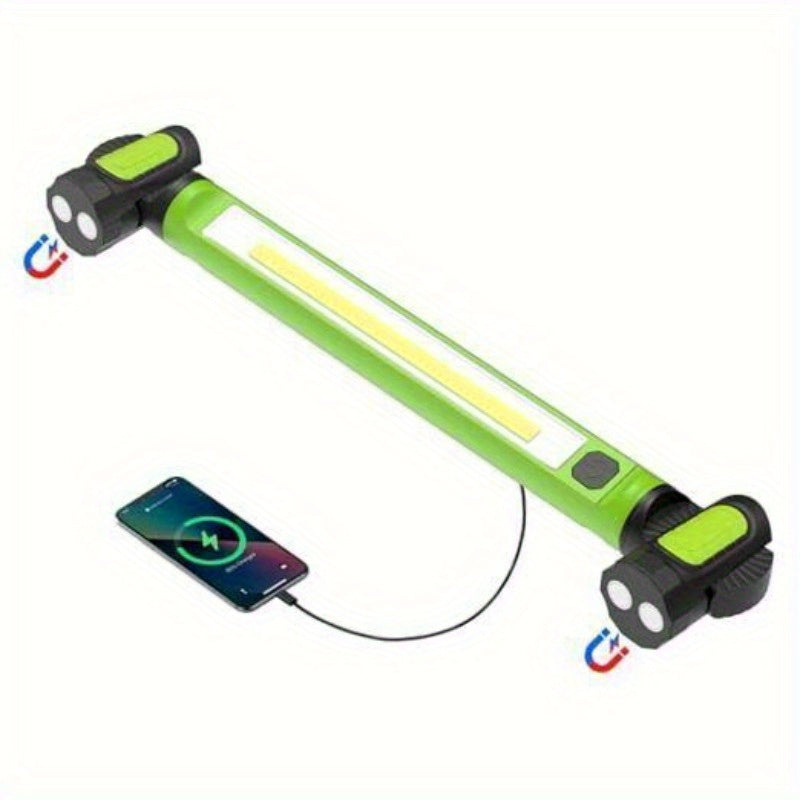 2500LM Bright LED Work Light - 5200mAh Rechargeable Magnetic Underhood Light with Hooks | Cordless Mechanic Light for Car Repair, Inspection, Garage, Workshop, Emergency