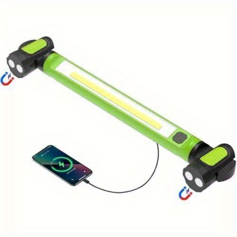 2500LM Bright LED Work Light - 5200mAh Rechargeable Magnetic Underhood Light with Hooks | Cordless Mechanic Light for Car Repair, Inspection, Garage, Workshop, Emergency