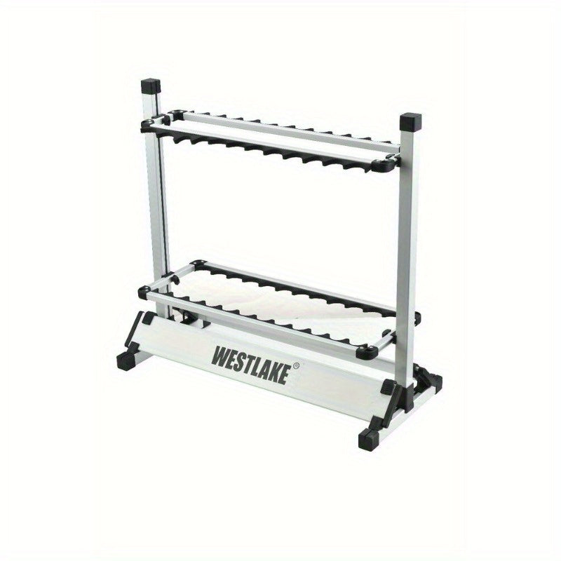 24-Rod Fishing Pole Holder | Portable Aluminum Alloy Rack Stand | Durable Fishing Storage Tool
