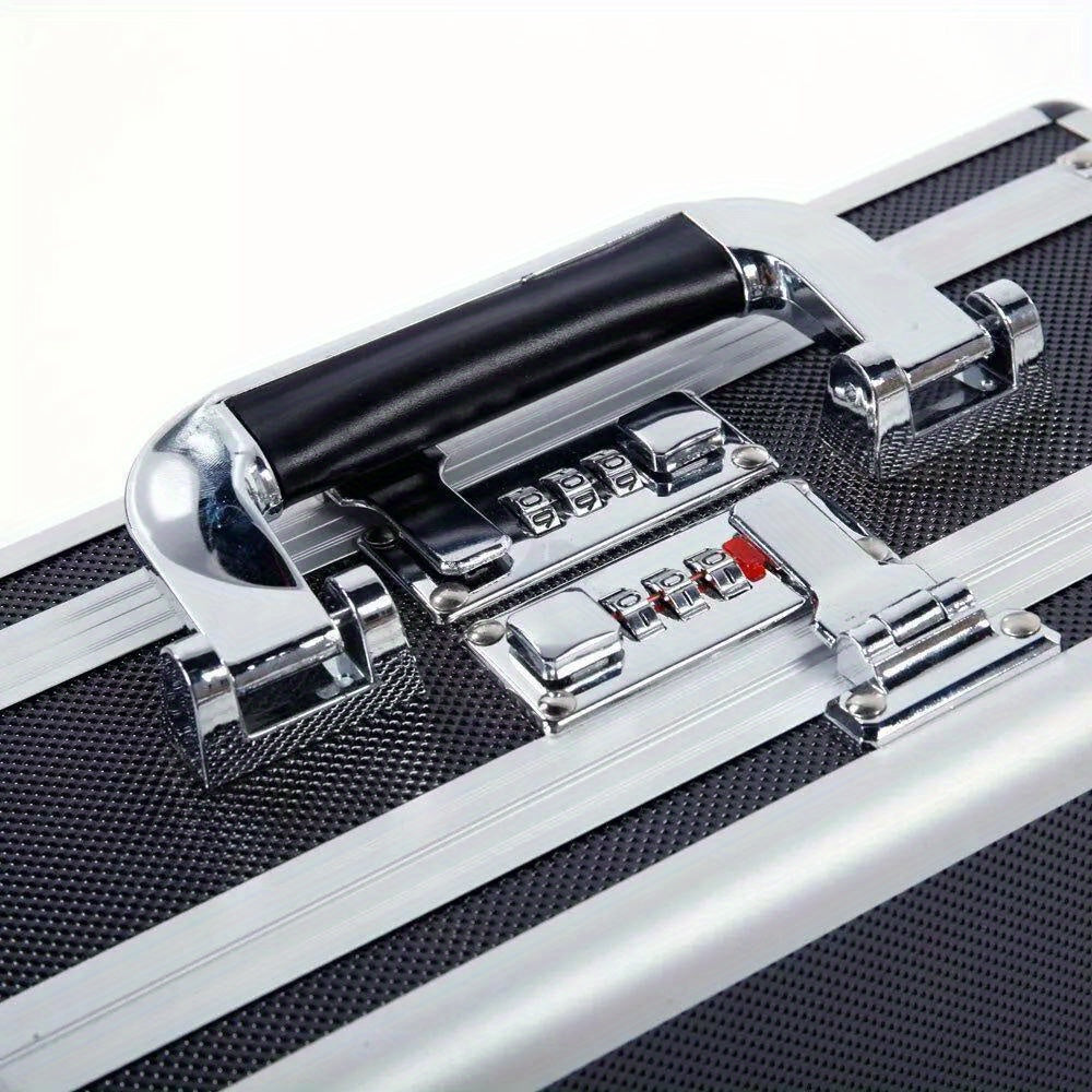 Double Sided Aluminum Pistol Gun Case Security Handgun Carry Storage Box