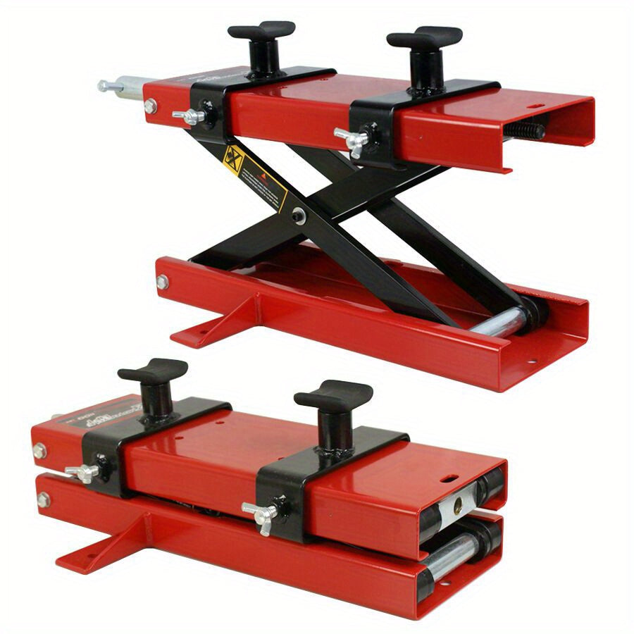 Motorcycle Dirt Bike ATV Scissor Center Jack Mini Lift Crank Floor Stand 1100 LB