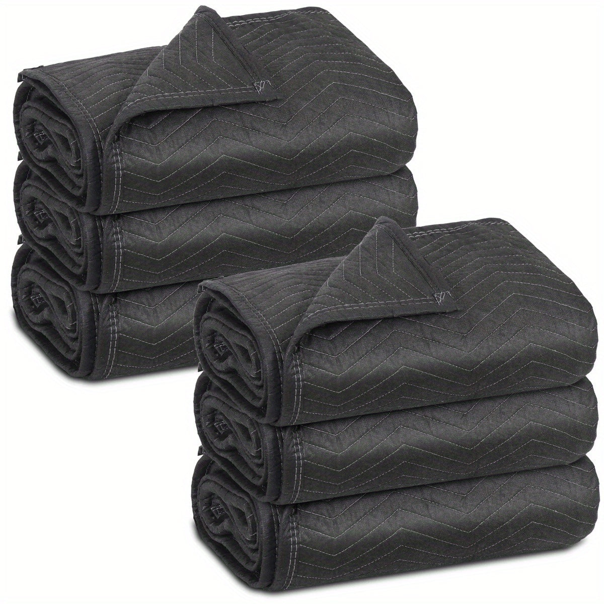 6 Heavy Duty Moving Packing Blankets - Ultra Thick 72x80 Pro Furniture Pads