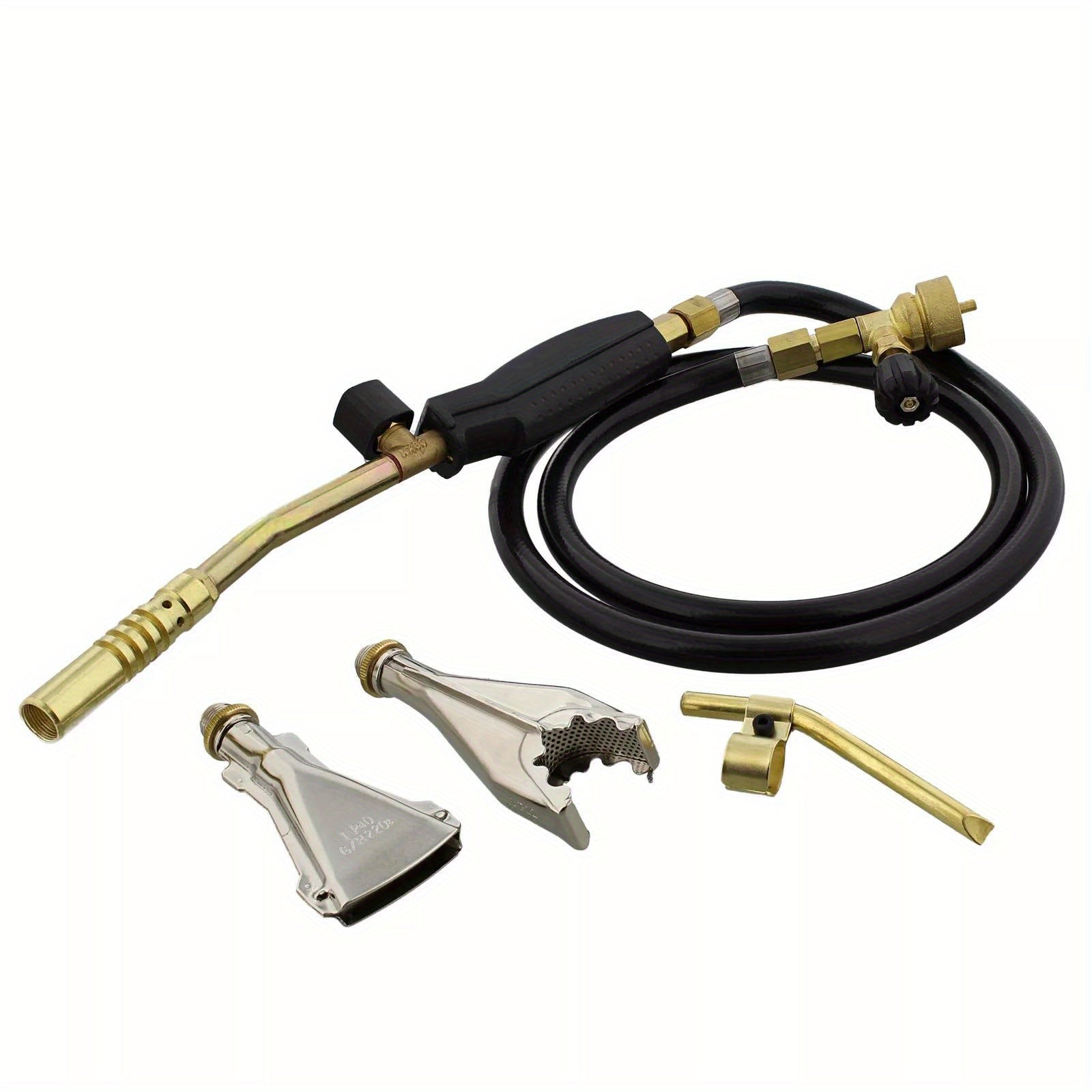 BISupply Hand Held Propane Torch Kit - 50in Handheld Torch with Hose and Burners