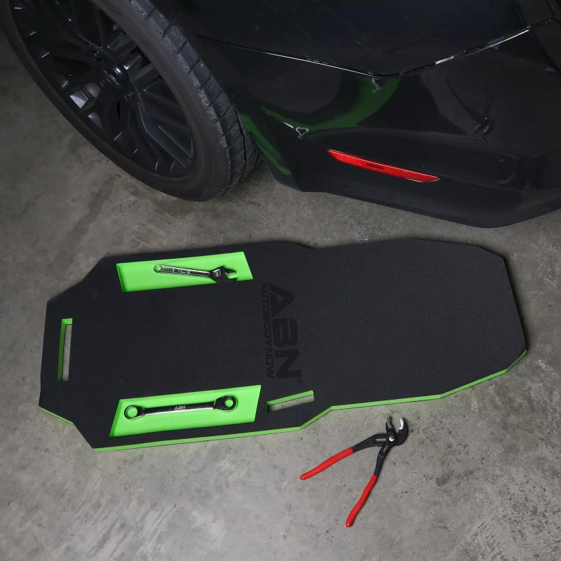 Car Creeper Foam Pad - 41in Sliding Mechanic Ground Mat with Tool Slots