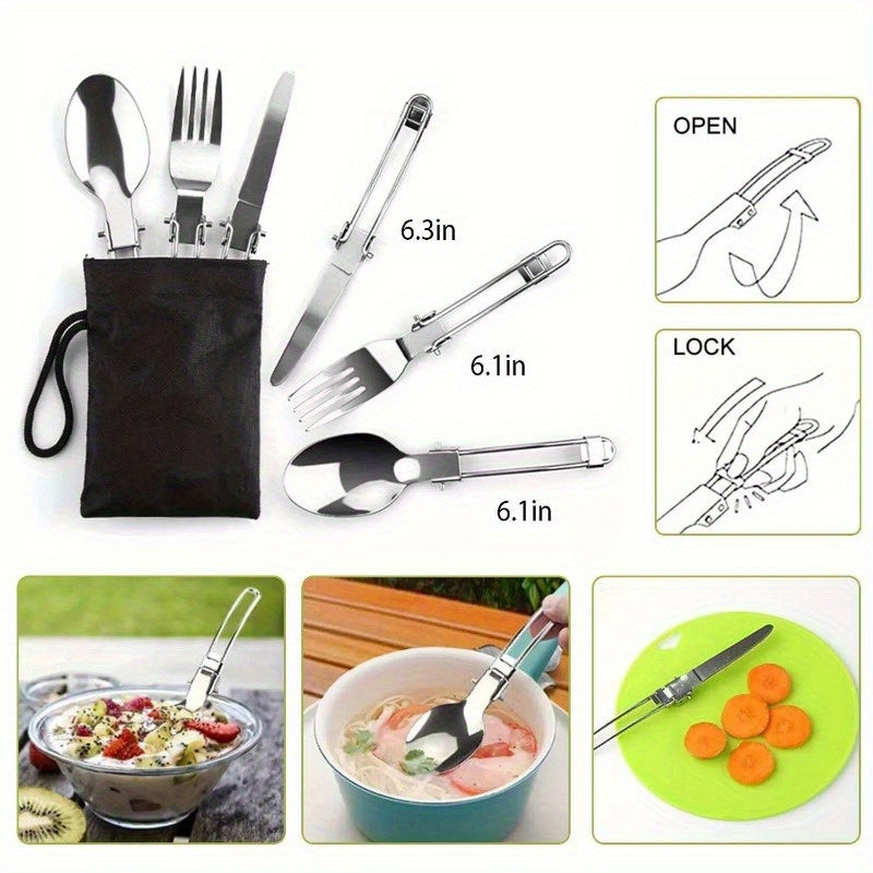 12Pcs Camping Cookware Set Camping Survival Stove Pot Pans Kit Portable Mess Kit