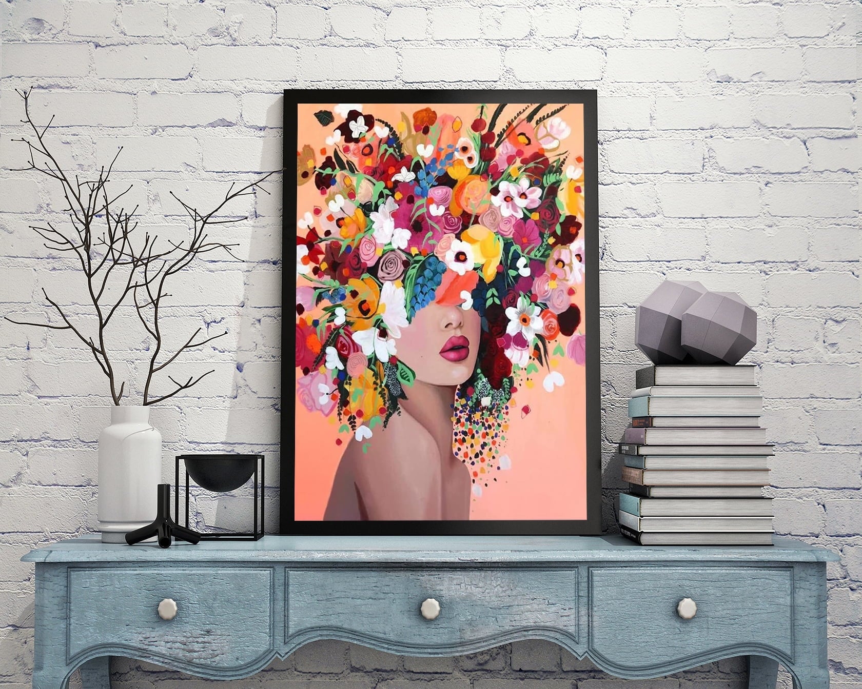 5D Diamond Painting Kits for Adults Beginners, DIY Women Flower Diamond Art Kits , Flower Diamond Dots Gem Art,Home Wall Decor 12 X 16 Inch