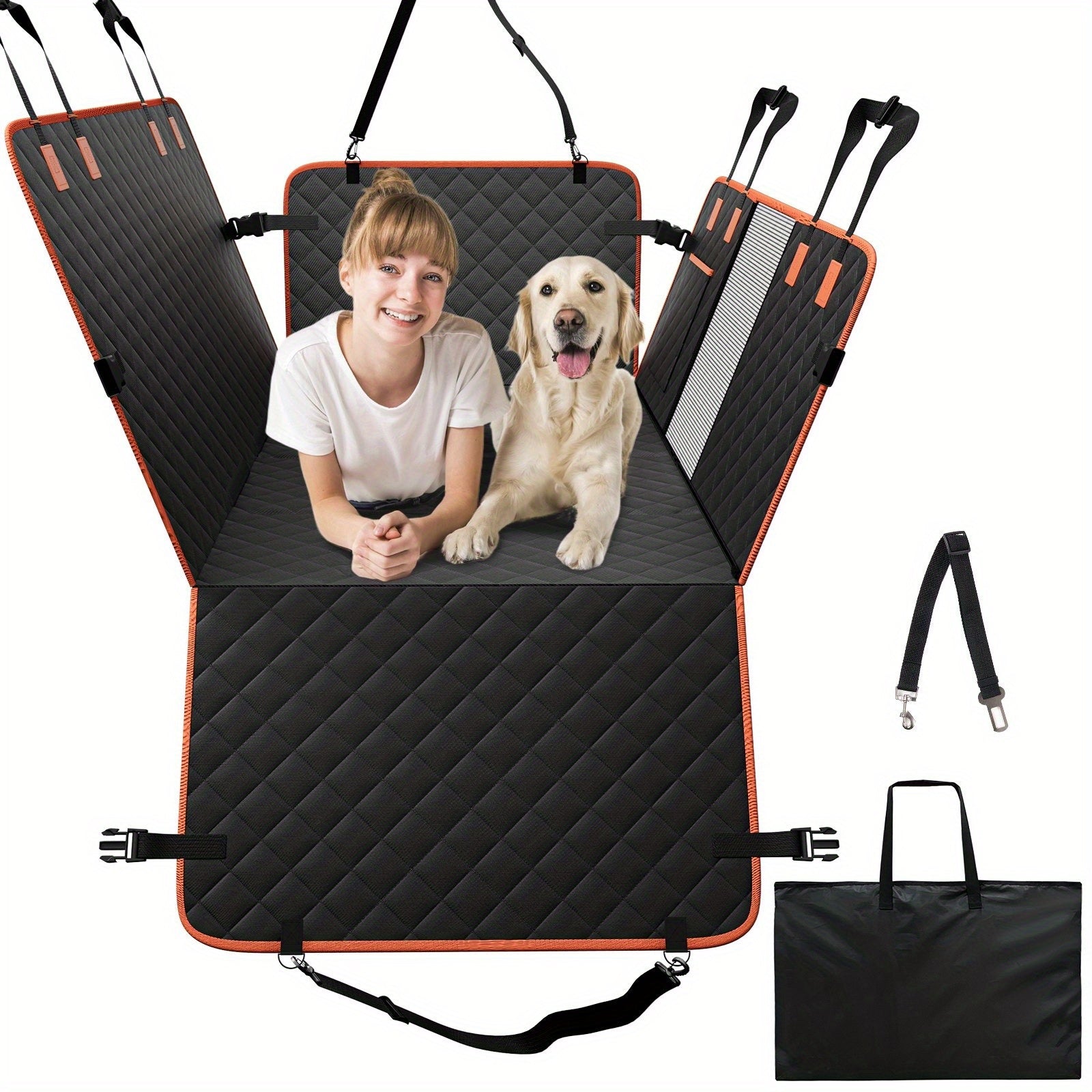 Waterproof Dog Car Seat Cover - 51.2'' x 27.6'' Heavy-Duty Protector for SUV!
