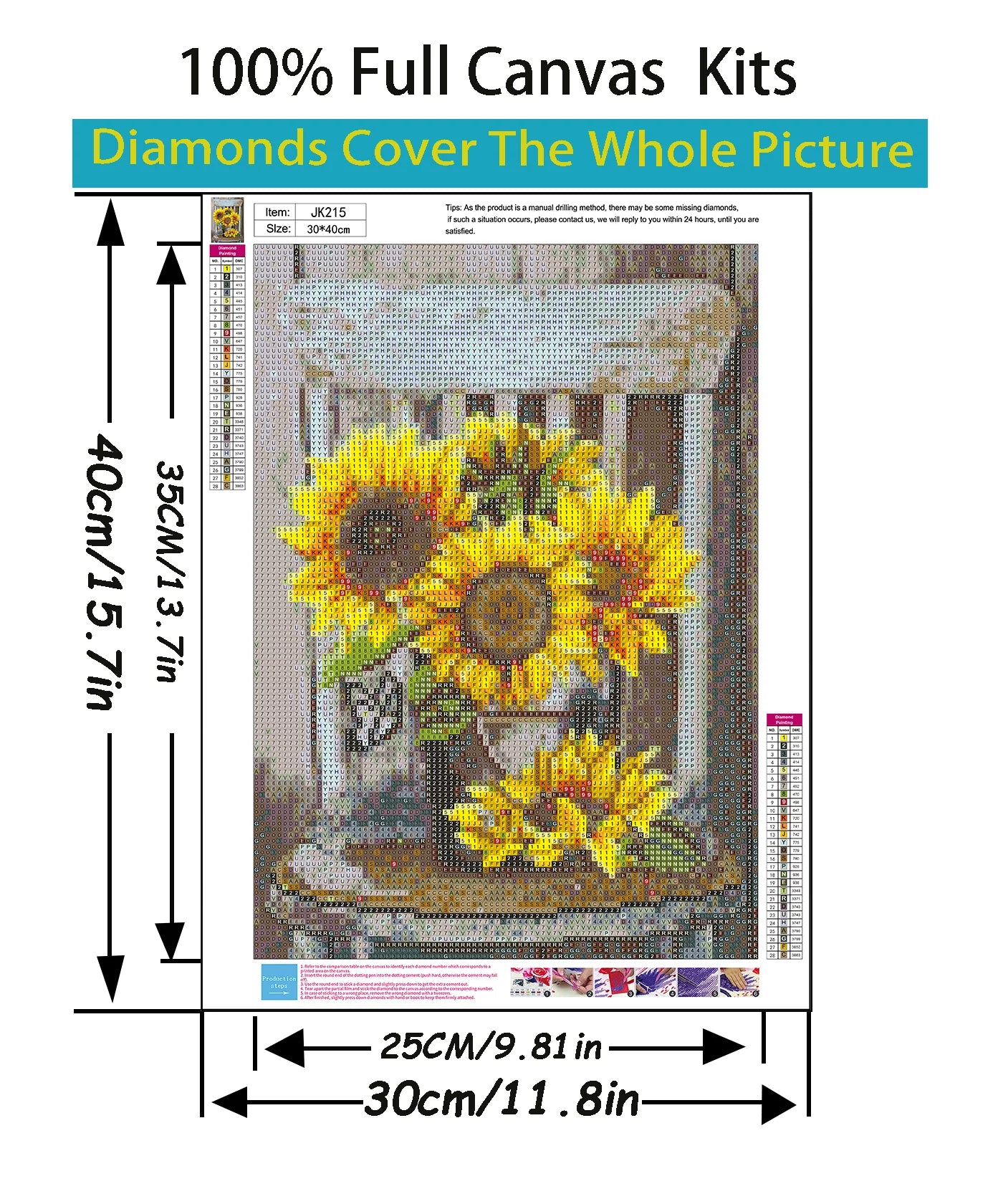 Sunflowers 5D Diamond Painting Kits for Adults Beginners, DIY Butterfly Diamond Art Kits,Round Full Drill Diamonds Dots Gem Art Kits, Home Wall Decor 12X16Inch