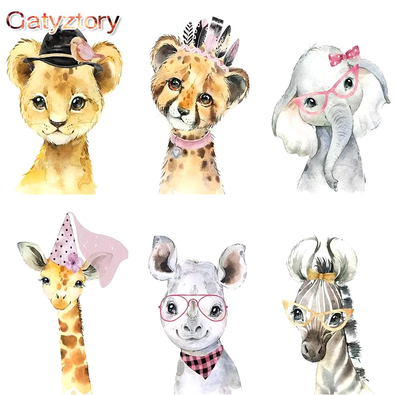 Diy Paint by Number Kits for Adult Child Cartoon Animal Oil Painting Art Kits Modern Wall Artworks DIY Coloring by Nu