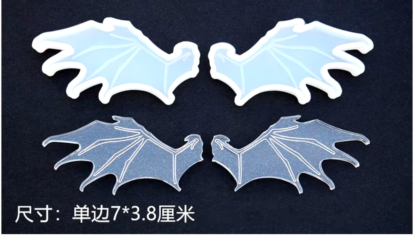 Transparent UV Resin Mold Bat Wings Jewelry Molds UV Resin Molds DIY Handcraft for Making Jewelry