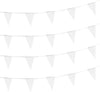 100 Feet Solid White Pennant Banner Flags String Triangle Bunting Flags,Decorations for Grand Opening,Birthday Party,Festival Celebration