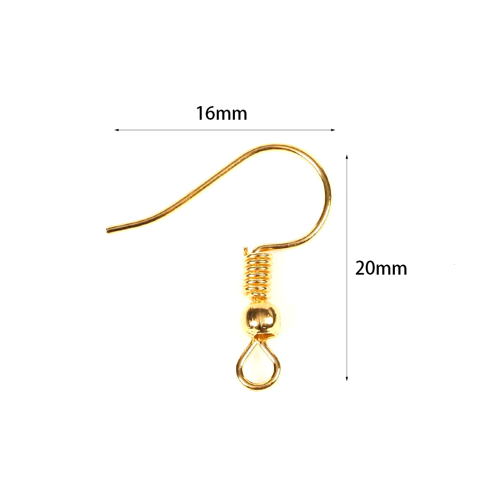 100Pcs/Lot 20X16Mm Iron Earrings Clasps Hooks Jewelry Making DIY Findings Accessories Iron Hook Earwire Jewelry