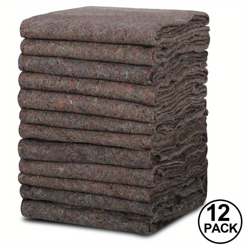 12 Pack Moving Blankets Shipping Furniture Equipment Protection Pads Quilted