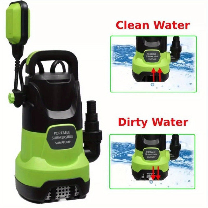 1HP 3500GPH 750W Submersible Water Pump Dirty Clean Swimming Pool Pond Flood