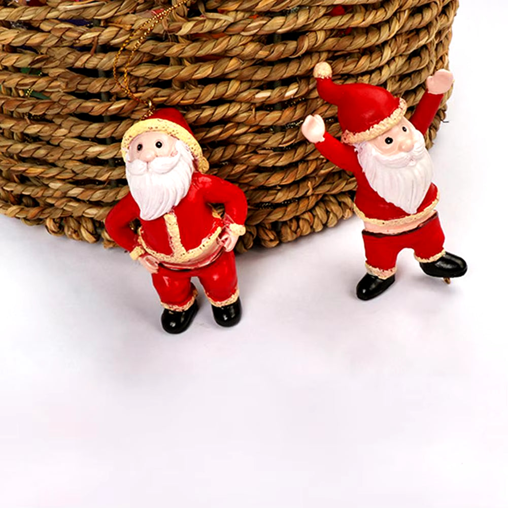 Playful Santa Claus Resin Pendant Naked Butt Santa Christmas Ornaments Chirstmas Tree Hanging Pendants Xmas Decoration for Home