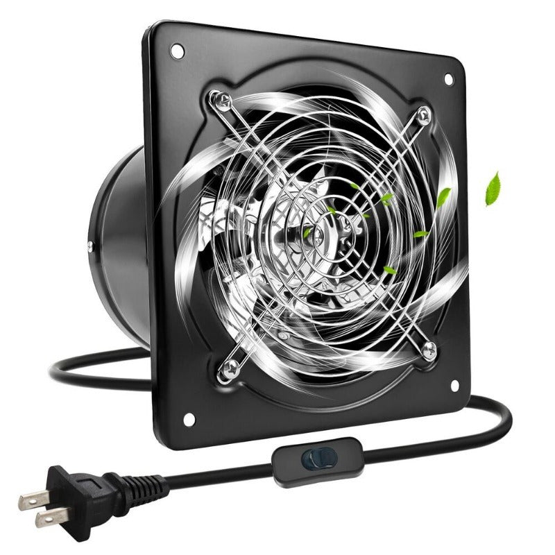 8 Inch Exhaust Fan Ventilation Extractor Fan 110V Wall-Mounted Blower ...