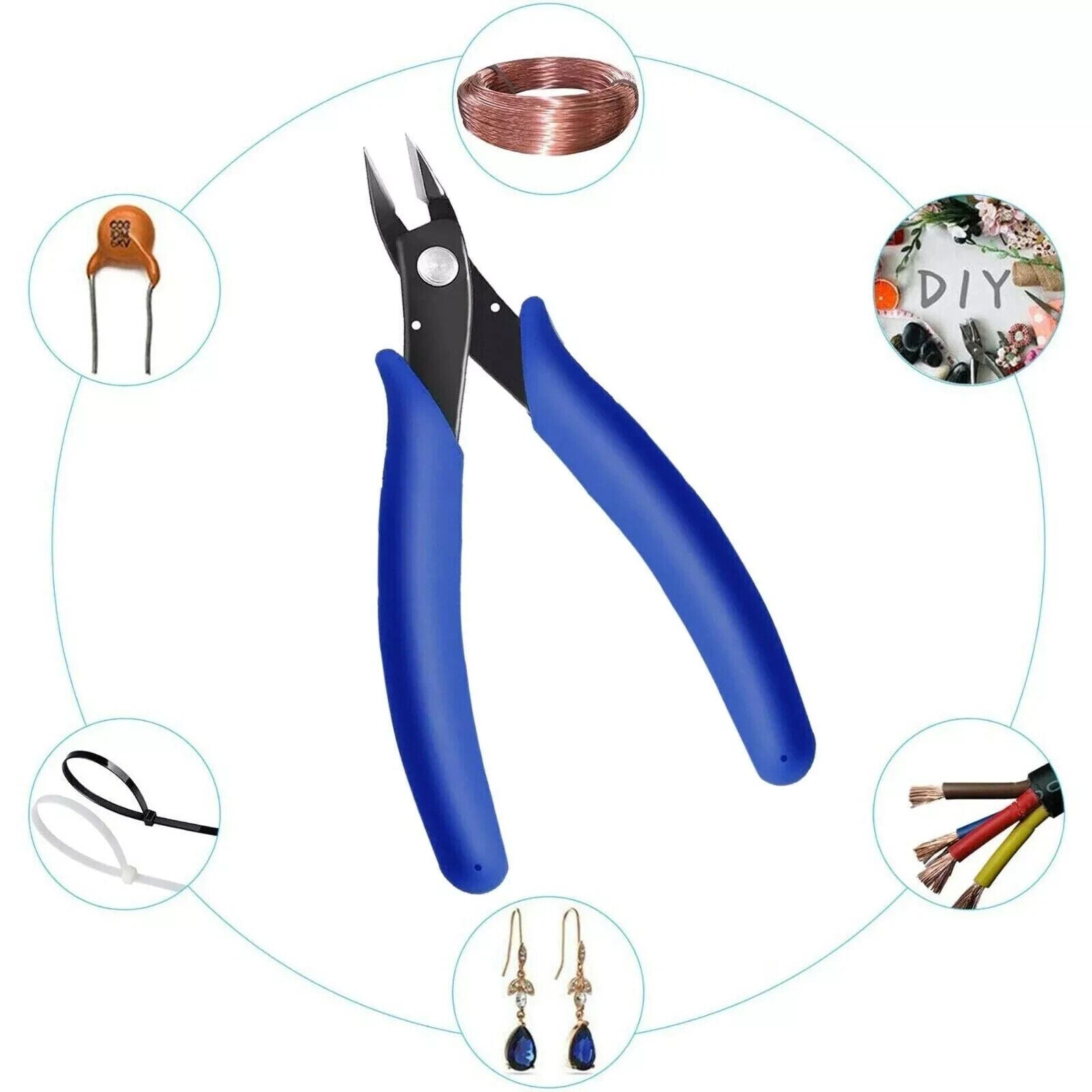 Electrical Cutting Plier Jewelry Wire Cable Cutter Side Snips Flush Pliers Tool