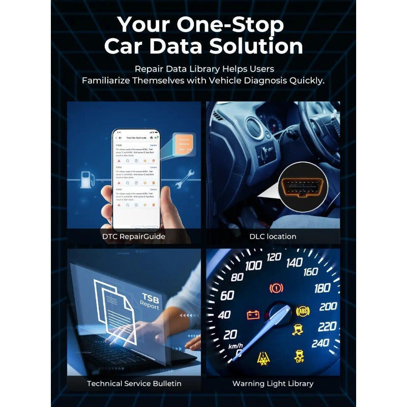 2025 NEW OBD2 Scanner Bluetooth Code Reader – Full System Car Diagnostic Tool for All Vehicles, ABS SRS Transmission Engine Check, Live Data, Active Tests, Reset Functions, Auto VIN, iOS & Android Compatible