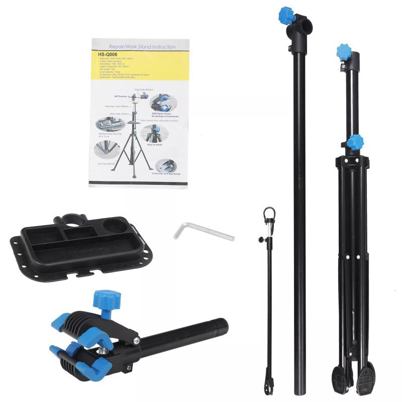 Heavy Duty Bike Repair Stand Adjustable Maintenance FoldingBike Rack w/Tool Tray