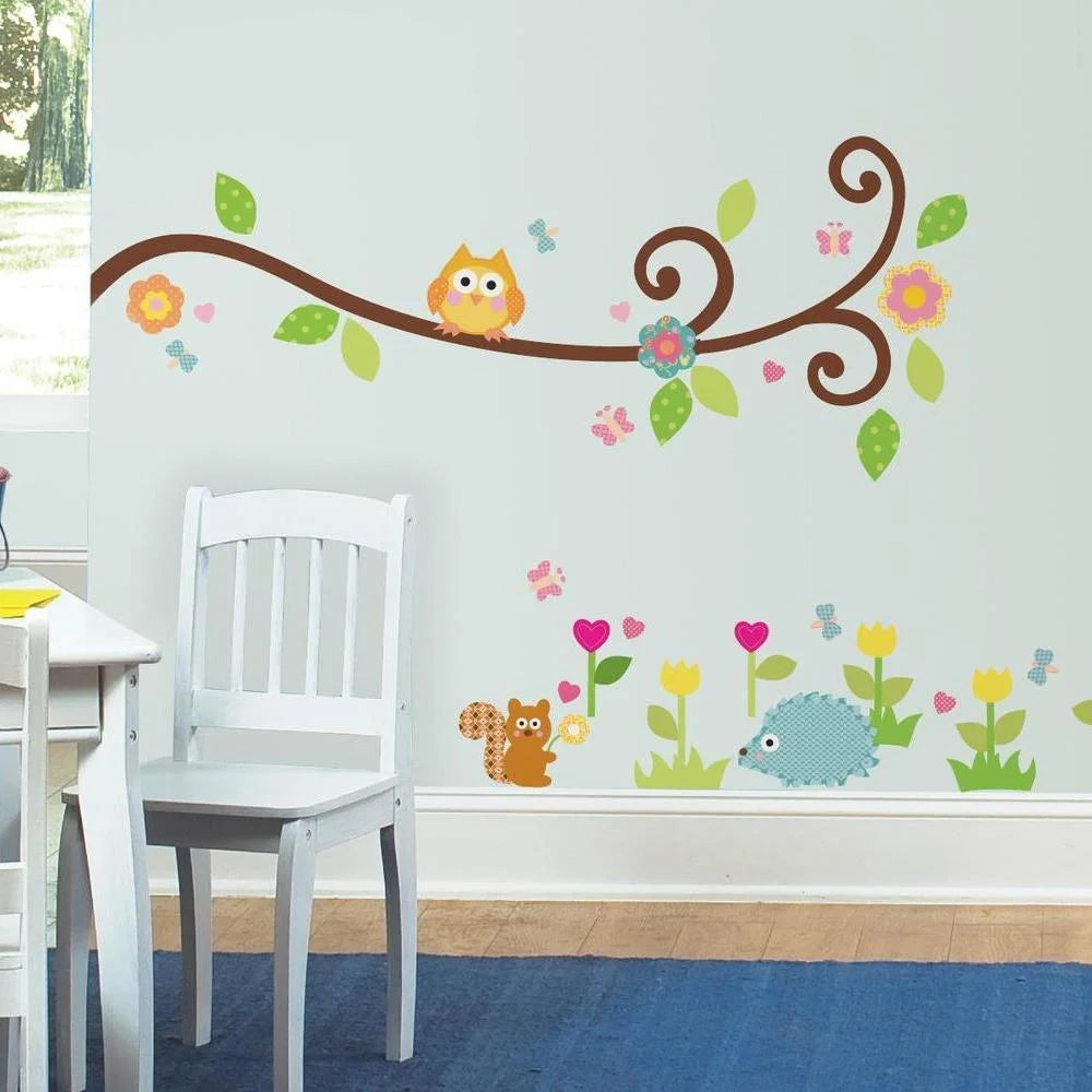 Scroll Tree Branch Wall Decals