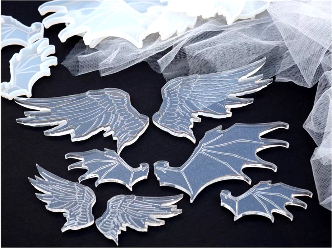 Transparent UV Resin Mold Bat Wings Jewelry Molds UV Resin Molds DIY Handcraft for Making Jewelry