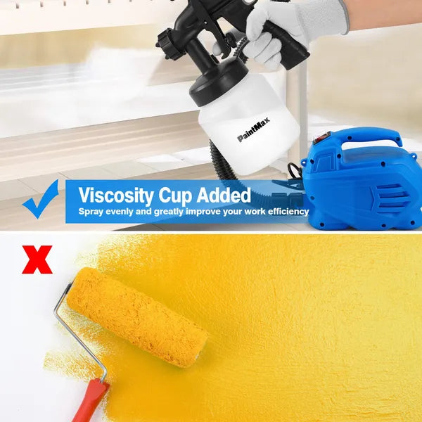 Viscosity cup included — check your paint before spraying