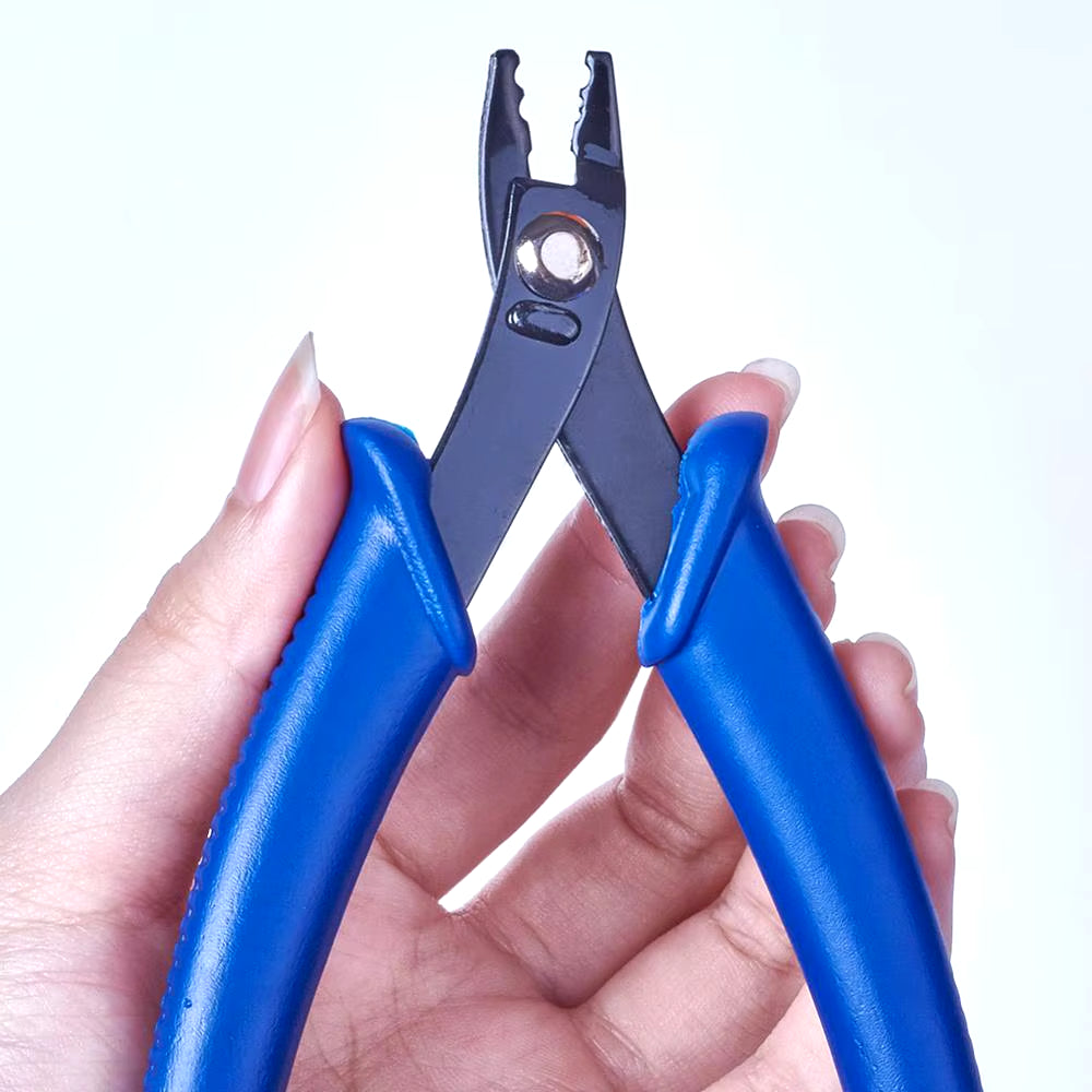 1Pcs Steel Wire Cutter Plier Micro Tube Beads Crimper Crimping Pliers Jewelry Making Tools 130X65X10.5Mm