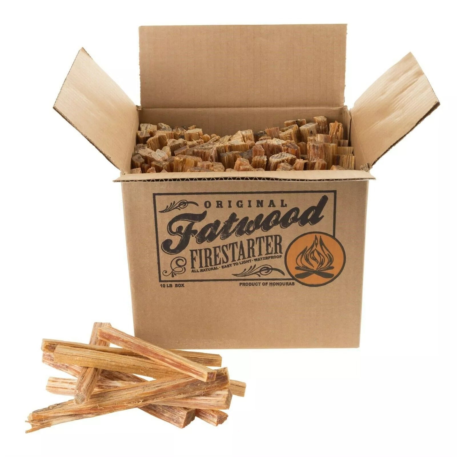 10lb Fatwood Fire Starters - Natural Kindling for Quick Fire Starting Pieces