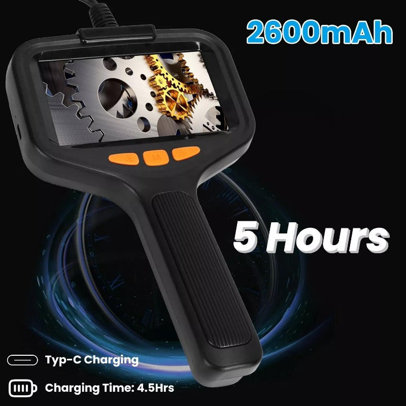 Endoscope Camera 1080P HD 4.3" IPS Borescope with Light Articulating Waterproof