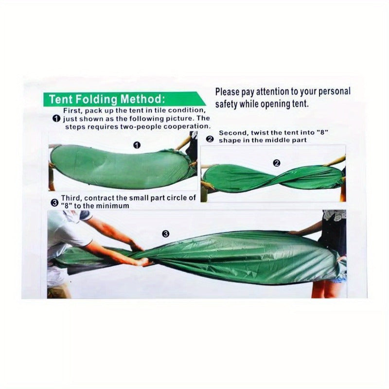 1-2 Person Portable Pop-up Toilet Shower Tent Changing Room Wild Camp Shelter in Army Green