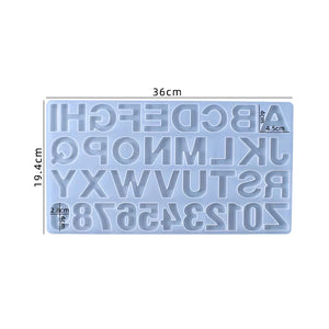 Silicone Alphabet Resin Molds, Digital Alphabet Jewelry, Silicone Resin Molds, Chocolate Alphabet Molds, for DIY Craft Casting