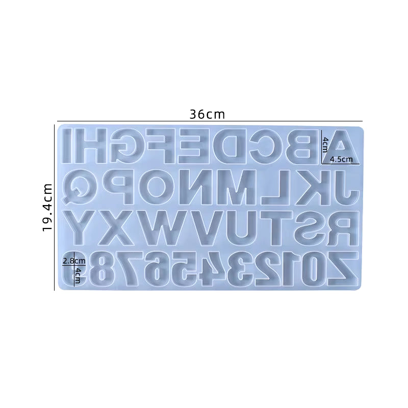 Silicone Alphabet Resin Molds, Digital Alphabet Jewelry, Silicone Resin Molds, Chocolate Alphabet Molds, for DIY Craft Casting