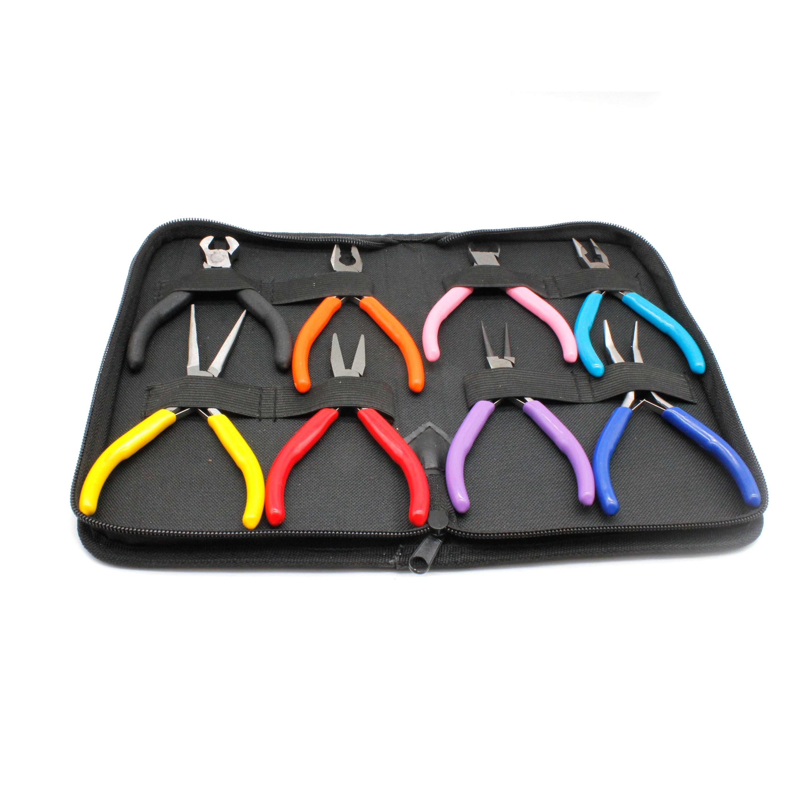 8PCS Pliers Set Beading Making Repair Tool Kit 4.5 Inch Round-Nose Pliers Jewelry Diy Tools