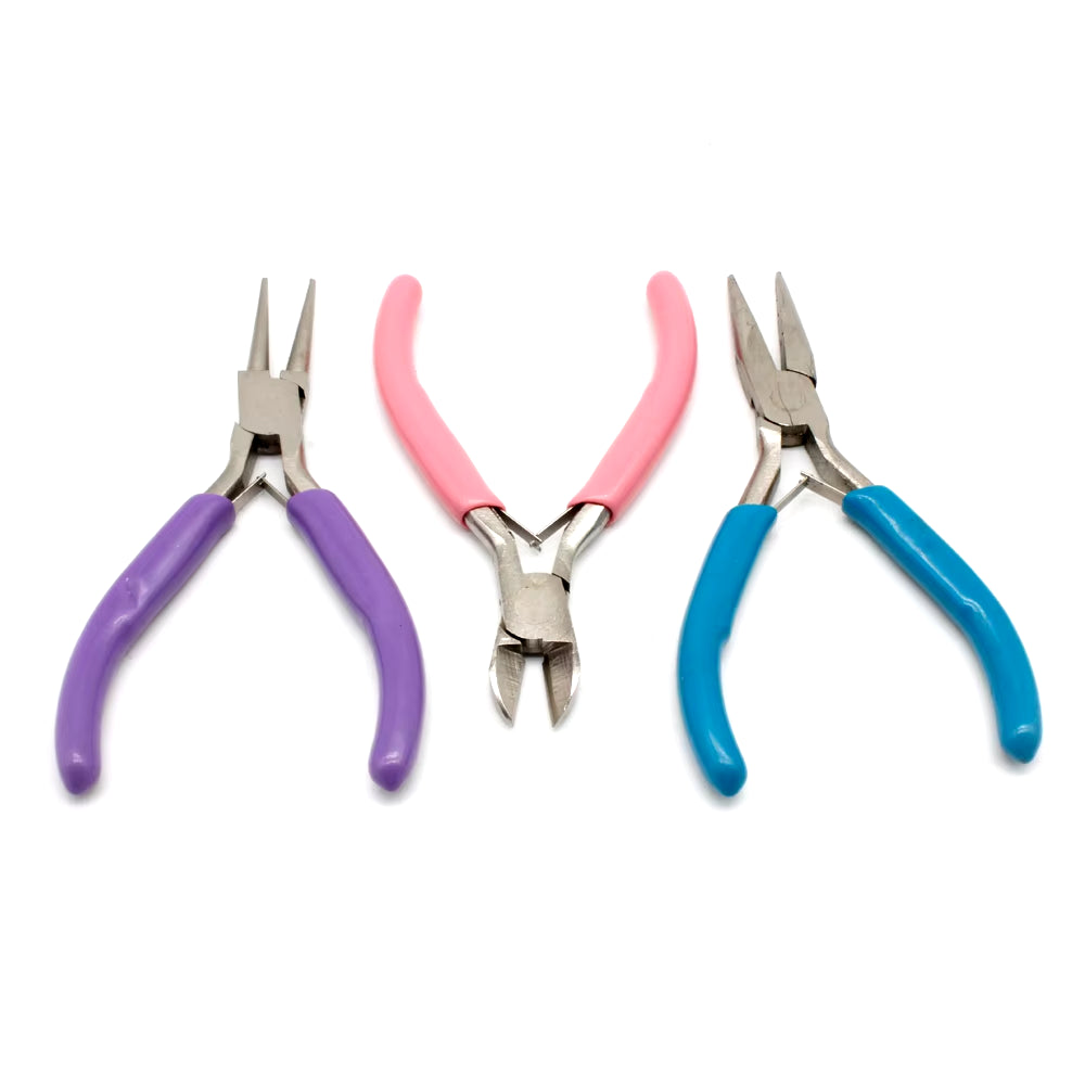 8PCS Pliers Set Beading Making Repair Tool Kit 4.5 Inch Round-Nose Pliers Jewelry Diy Tools