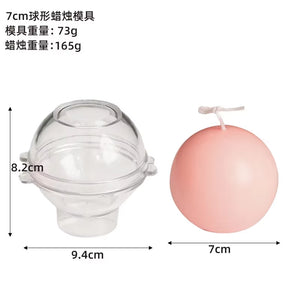 5-8Cm Spherical Candle Plastic Mold Home Decor Diy Craft Candle Making Supplies Pc Acrylic Mould Kit Holiday Party Gift