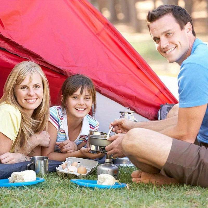 Portable Gas Camping Stove Butane Propane Burner Outdoor Hiking Picnic + Cooker