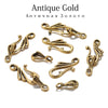 10Pcs Antique Bronze Gold Musical Note Shape Zinc Alloy Toggle Clasps Hooks for Necklace Bracelet Jewelry Making Supplies DIY