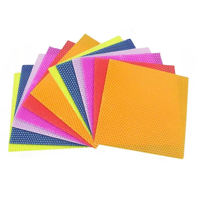 12Pcs Beeswax Candle Making Kit DIY Colorful Honeycomb Sheets Rolling Candle Kit Party Unique Handicrafts Holiday Gifts