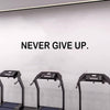 Inspirational Wall Decals, Gym Wall Decal, Motivational Quotes Positive Workout Fitness Poster Sports Word Boys Girls Barbell Dumbell Running Home Art Decor Vinyl Stickers Never Give up 28"X3"