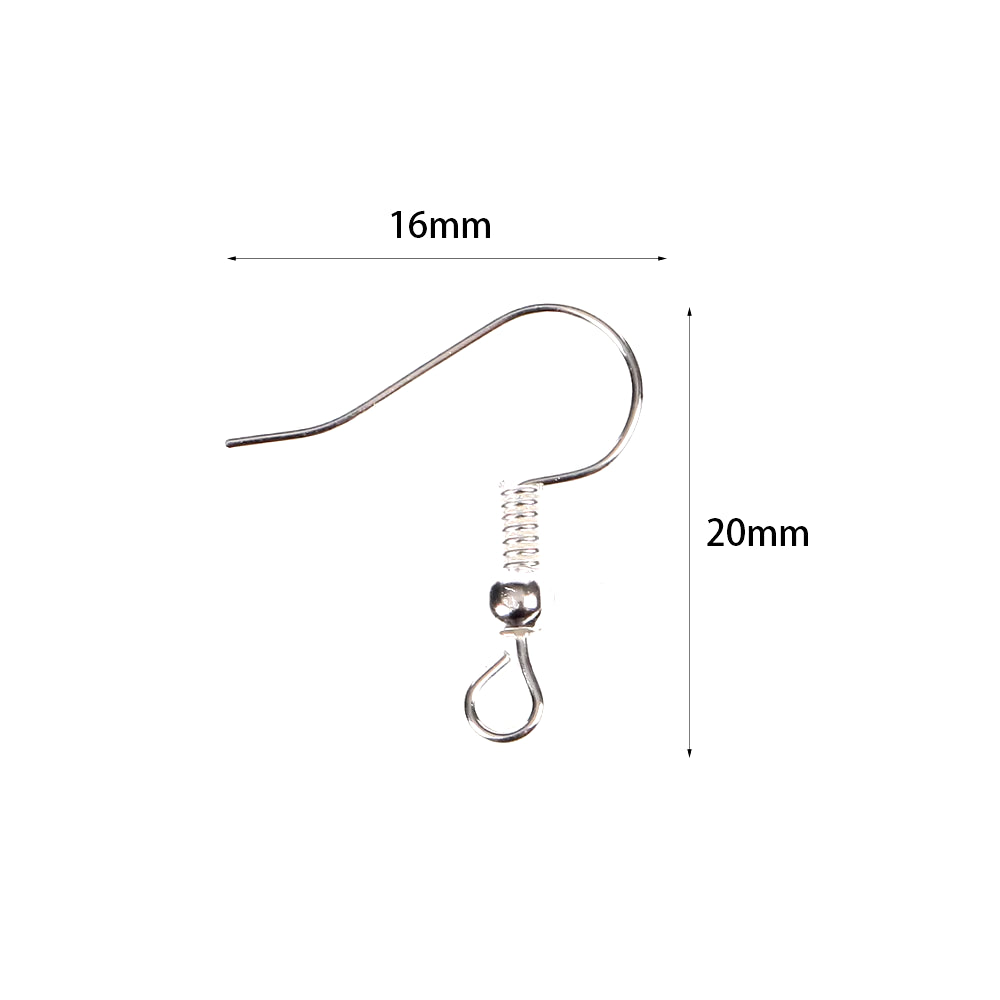 100Pcs/Lot 20X16Mm Iron Earrings Clasps Hooks Jewelry Making DIY Findings Accessories Iron Hook Earwire Jewelry