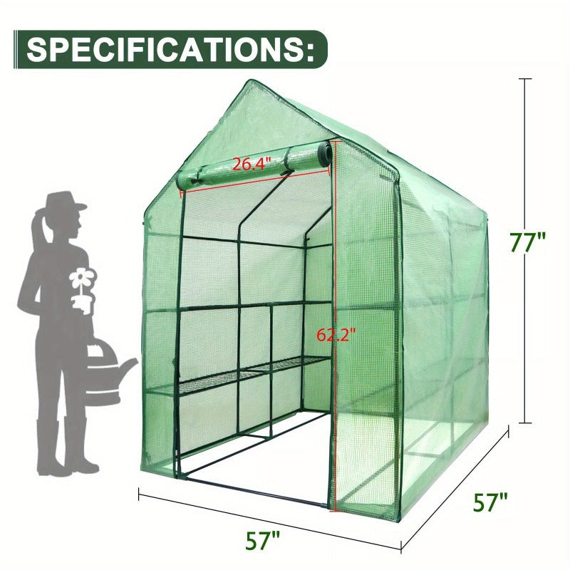 8 Shelves 3 Tiers Greenhouse Portable Mini Walk In Outdoor Mini Planter House