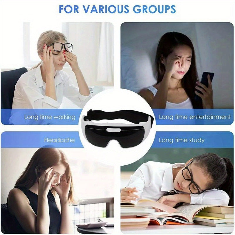 Eye Massager Electric Magnetic Vibration Pain Relieve TemplEye Fatigue Machine