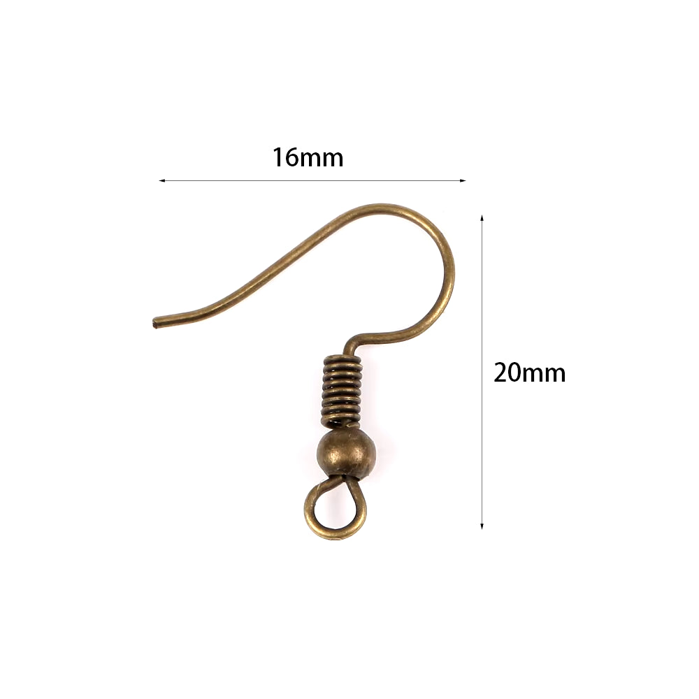 100Pcs/Lot 20X16Mm Iron Earrings Clasps Hooks Jewelry Making DIY Findings Accessories Iron Hook Earwire Jewelry