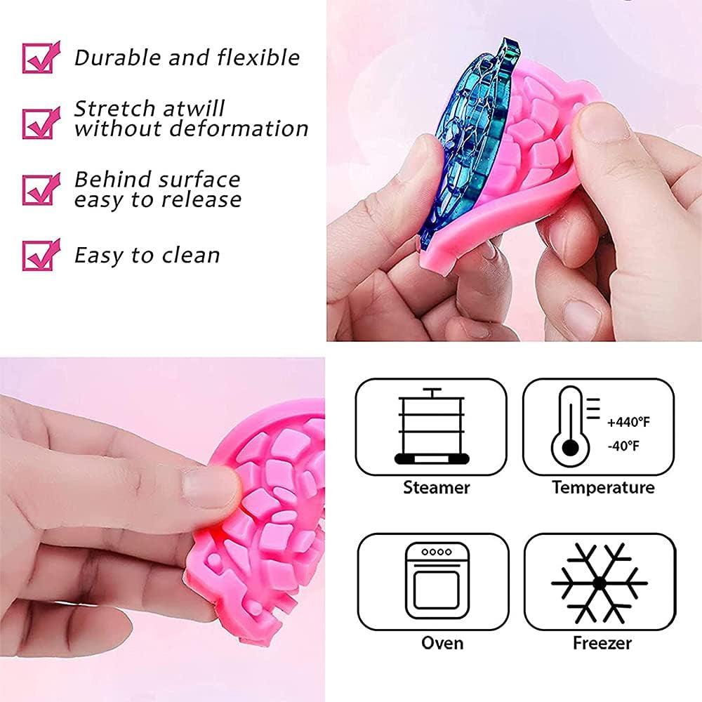 42Pcs Resin Molds-Silicone Resin Molds Earring/Pendant Wall Hanging Christmas Decoration-Epoxy Resin Molds Keychain Making Set with 35 PCS Tools for DIY Gift Crafts Making