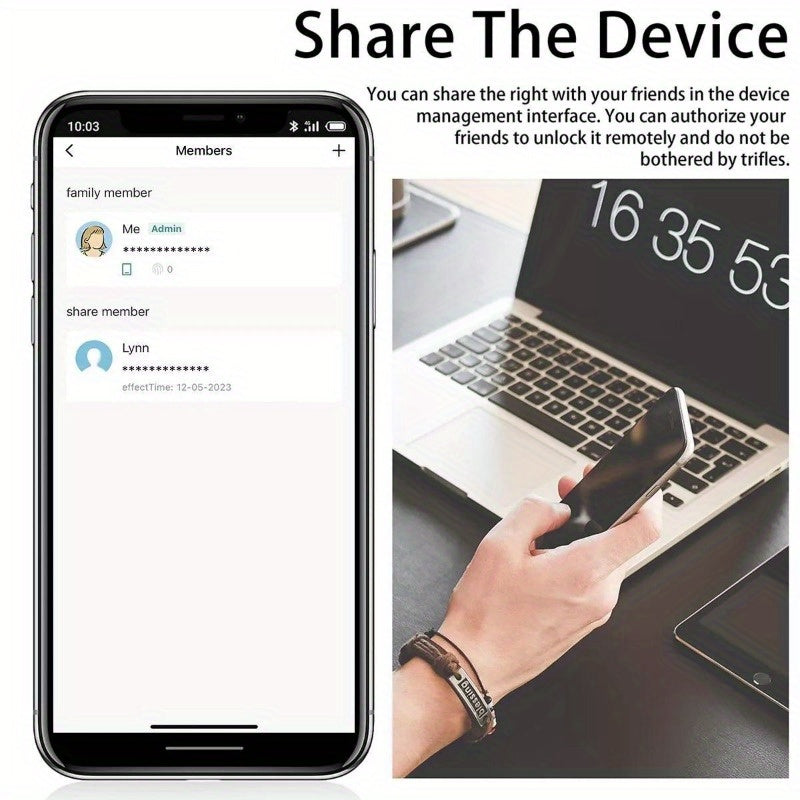 IP67 Waterproof Bluetooth Fingerprint Padlock – Keyless Smart Lock for iOS & Android with App Control & USB Rechargeable Battery