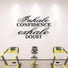 Wall Decals Quotes, Yoga Wall Decal, Inspirational Motivational Office Gym Living Room Bedroom Meditation Studio Words Saying Home Art Decor Vinyl Stickers Inhale Confidence Exhale Doubt 18"X12"