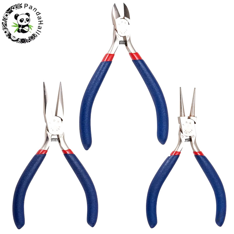 Jewelry Pliers Tools, Stainless Steel Short Side Cutting Pliers,Chain-Nose Pliers,Round Nose Plier Jewellery DIY Making Tool F80