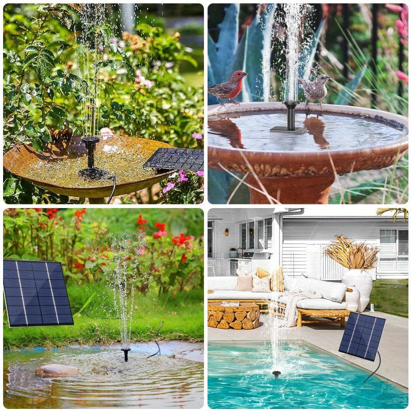 Solar Power Fountain Submersible Floating Water Pump Bird Bath Pond Garden Decor Outdoor Home Decor Freestanding Water Panel Power Fountain Pump