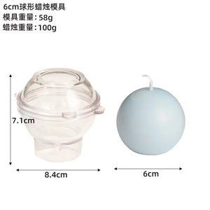 5-8Cm Spherical Candle Plastic Mold Home Decor Diy Craft Candle Making Supplies Pc Acrylic Mould Kit Holiday Party Gift