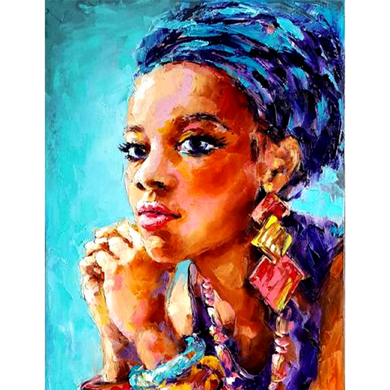 Frame Women Diy Painting by Numbers Kits for Adults Wall Art Canvas Painting Handpainted Coloring by Numbers for Diy Art